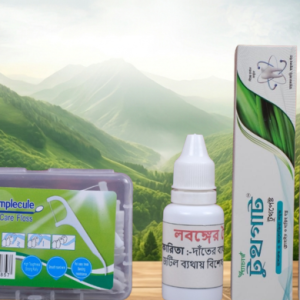 ১ বক্স ডেন্টাল ফ্লস +১ পিস ক্লোভ অয়েল + ২ পিস টুথগাট