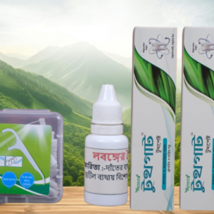 ১ বক্স ডেন্টাল ফ্লস+১ পিস ক্লোভ অয়েল+ ৩ পিস টুথগাট